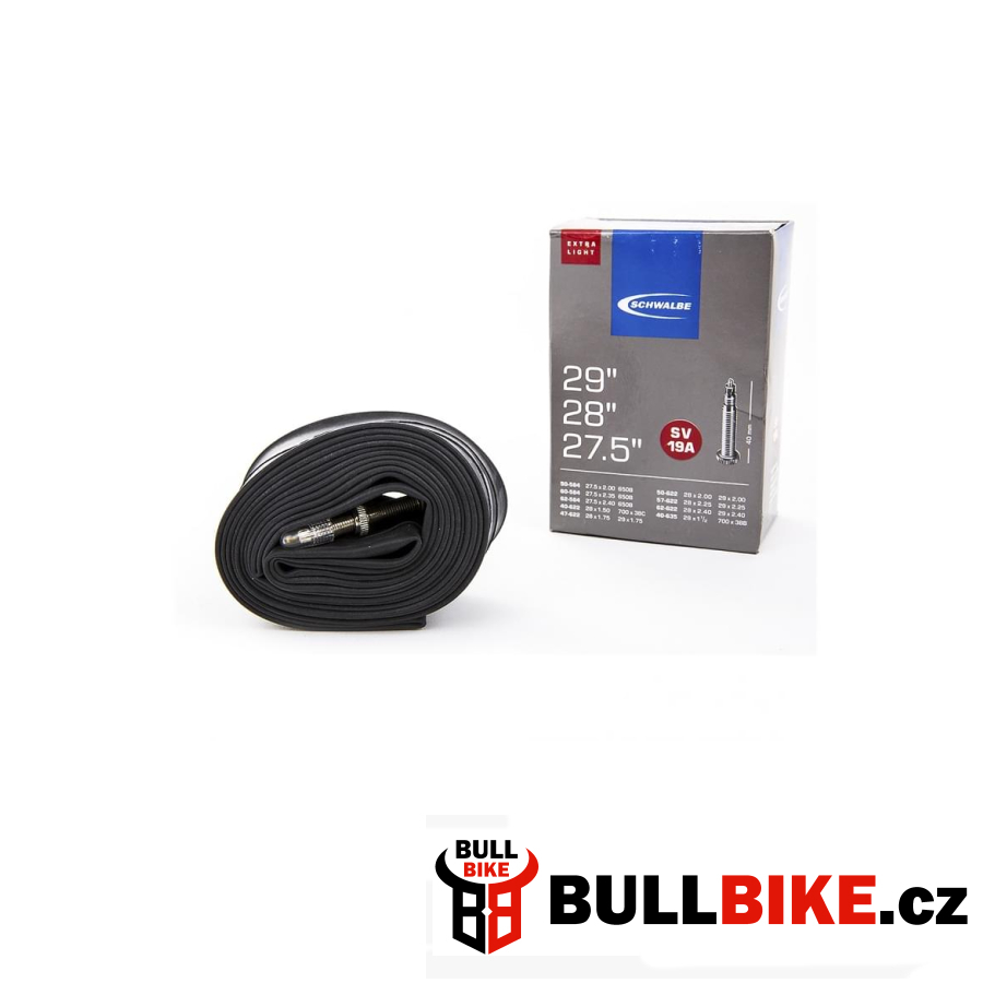 Duše MTB 29"/29,5 +/27,5+ SCHWALBE SV19FB Light 29x2,1-3,0 galuskový ventilek 40mm