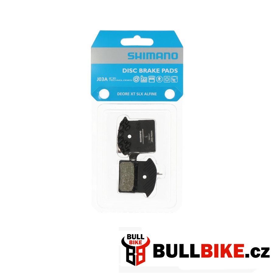 Brzdové destičky SHIMANO J03A, polymerové s chladičem