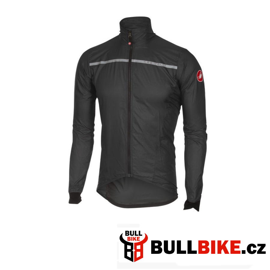 Castelli - pánská bunda Superleggera, anthracite/yellow fluo XL