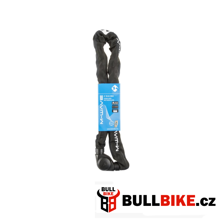 ZÁMEK E-BIKE M-WAVE 10X10X900MM ROBUST ŘETĚZOVÝ