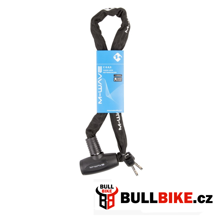 ZÁMEK M-WAVE 6X6X850MM ŘETĚZOVÝ